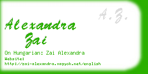 alexandra zai business card